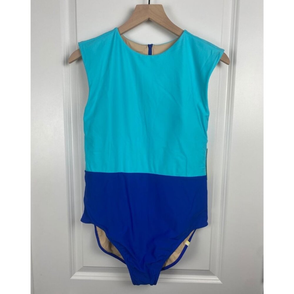 NWT Summersalt The Surf One Piece Color Block Two Toned Blue Swimsuit 16 - Picture 3 of 7